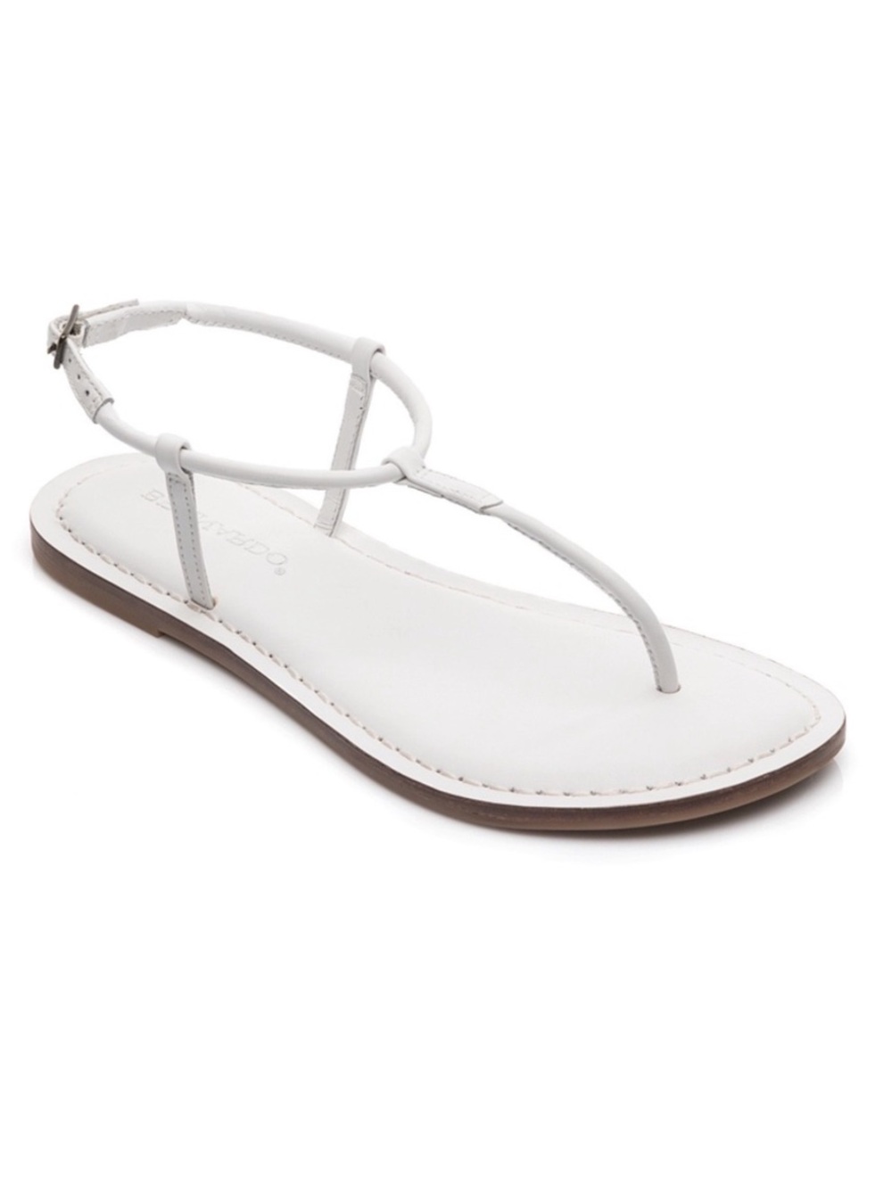Bernardo Lilly white leather thong sandals